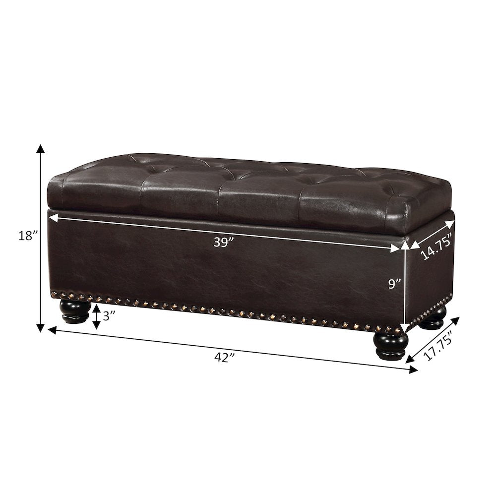 Designs4Comfort 9th Avenue Storage Ottoman Bench