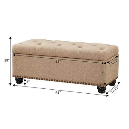 Designs4Comfort 9th Avenue Storage Ottoman Bench