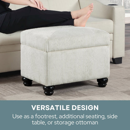 Designs4Comfort Corduroy 5th Avenue Storage Ottoman