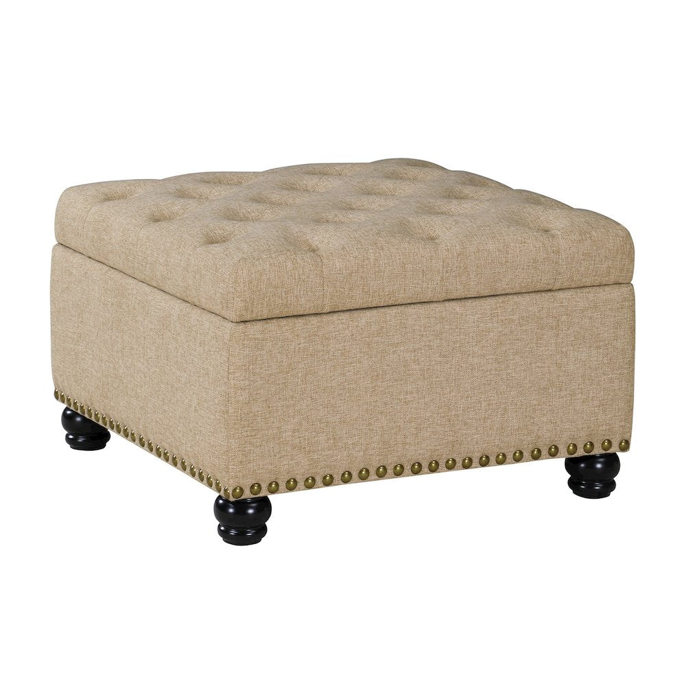 Designs4Comfort Herald Square Ottoman Coffee Table with Storage