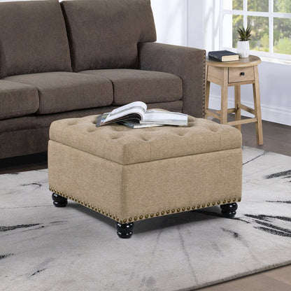 Designs4Comfort Herald Square Ottoman Coffee Table with Storage