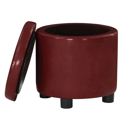 Designs 4 Comfort Round Accent Storage Ottoman with Reversible Tray Lid