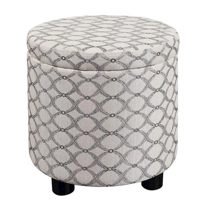 Designs 4 Comfort Round Accent Storage Ottoman with Reversible Tray Lid