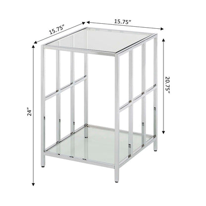 Mission Glass End Table