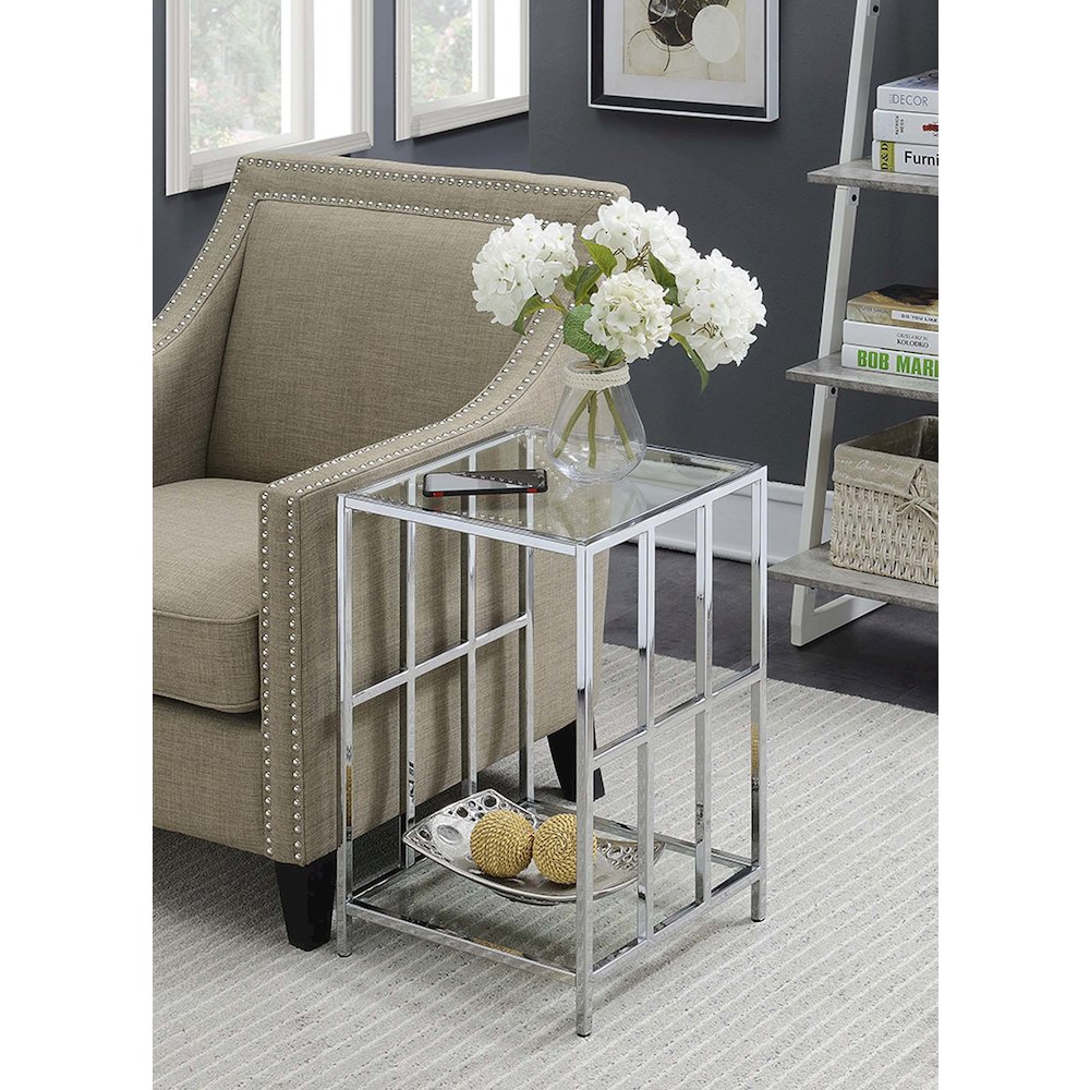 Mission Glass End Table