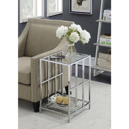 Mission Glass End Table