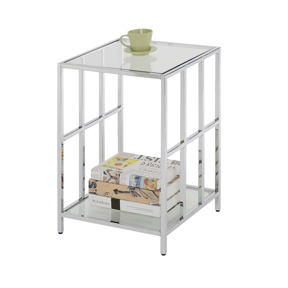 Mission Glass End Table