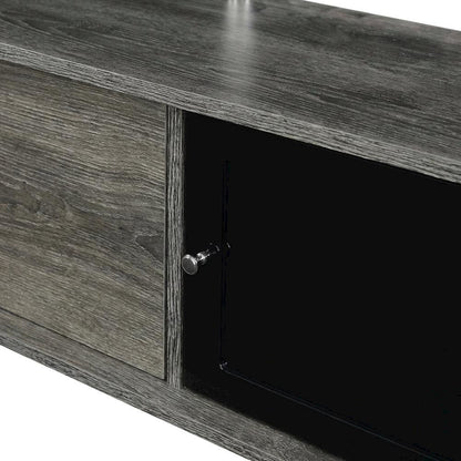 Modern Gray TV Stand with 3 Storage Cabinets and Shelf for 55-Inch TVs