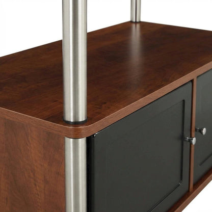 3-Tier TV Stand in Black for TVs Up to 37 Inches