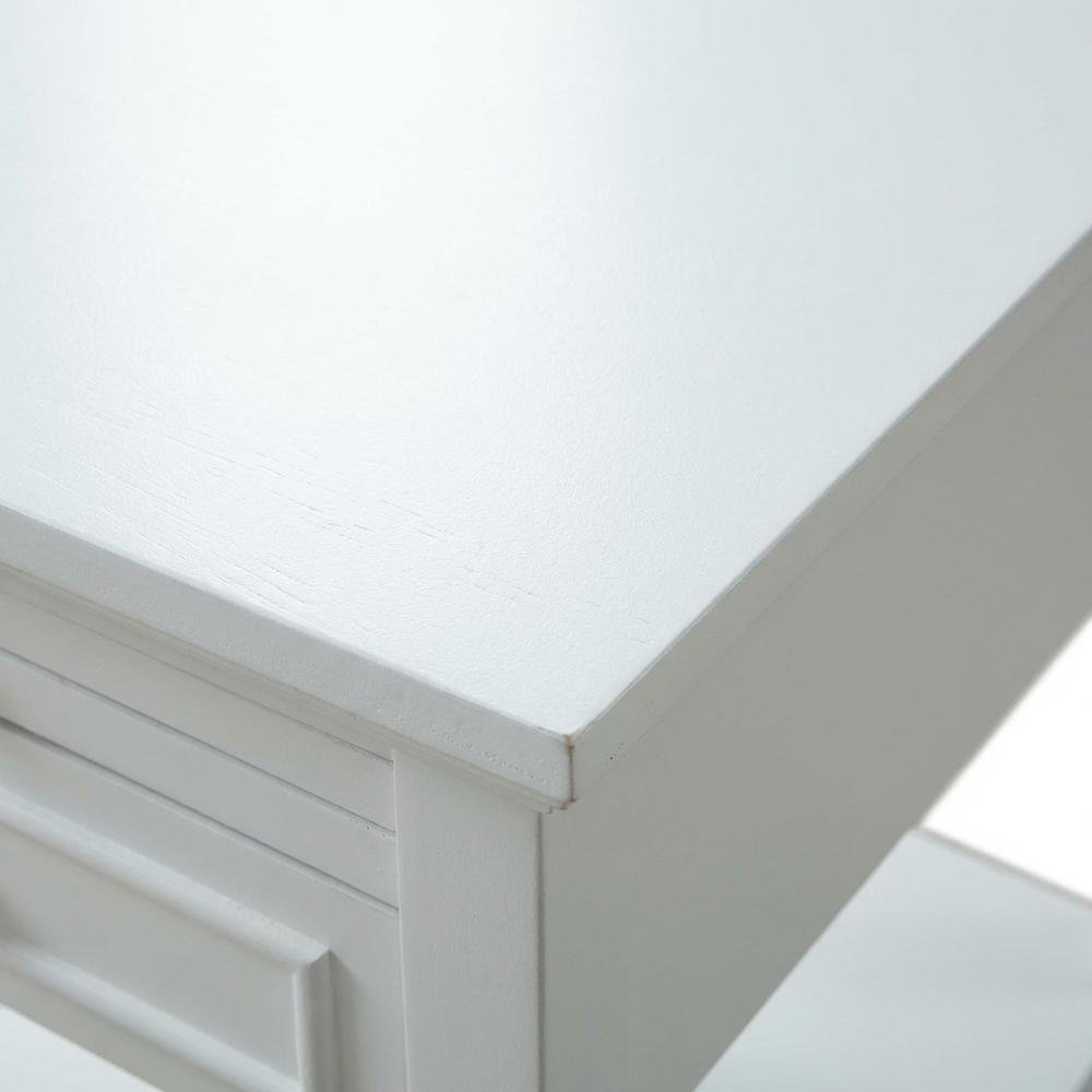 Wooden end table with drawer and slide for living room or bedroom use