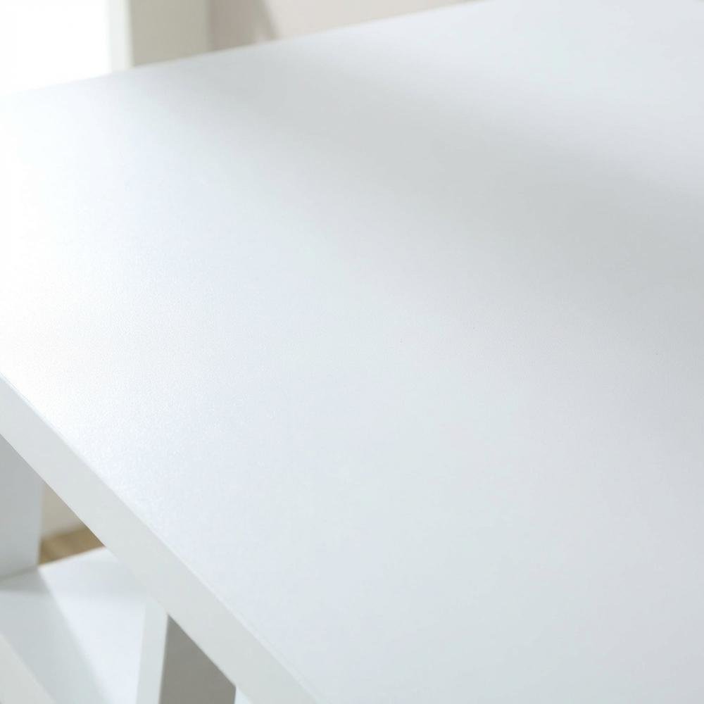 Durable Distressed Double Trestle Desk With Shelves For Office Spaces