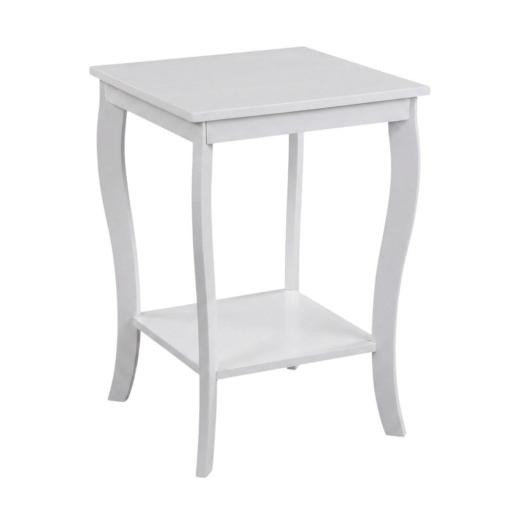 White square end table with modern design and sturdy construction