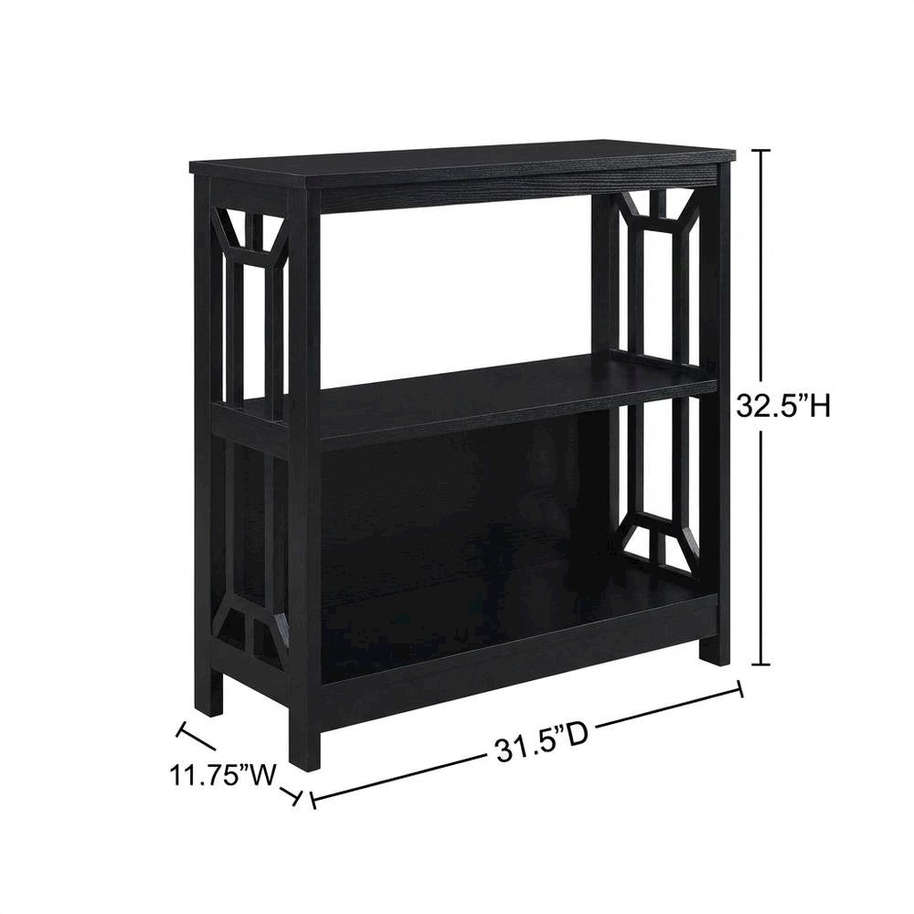 Wooden 3-Tier Bookcase with Non-Lead Base Paint for Stylish Storage