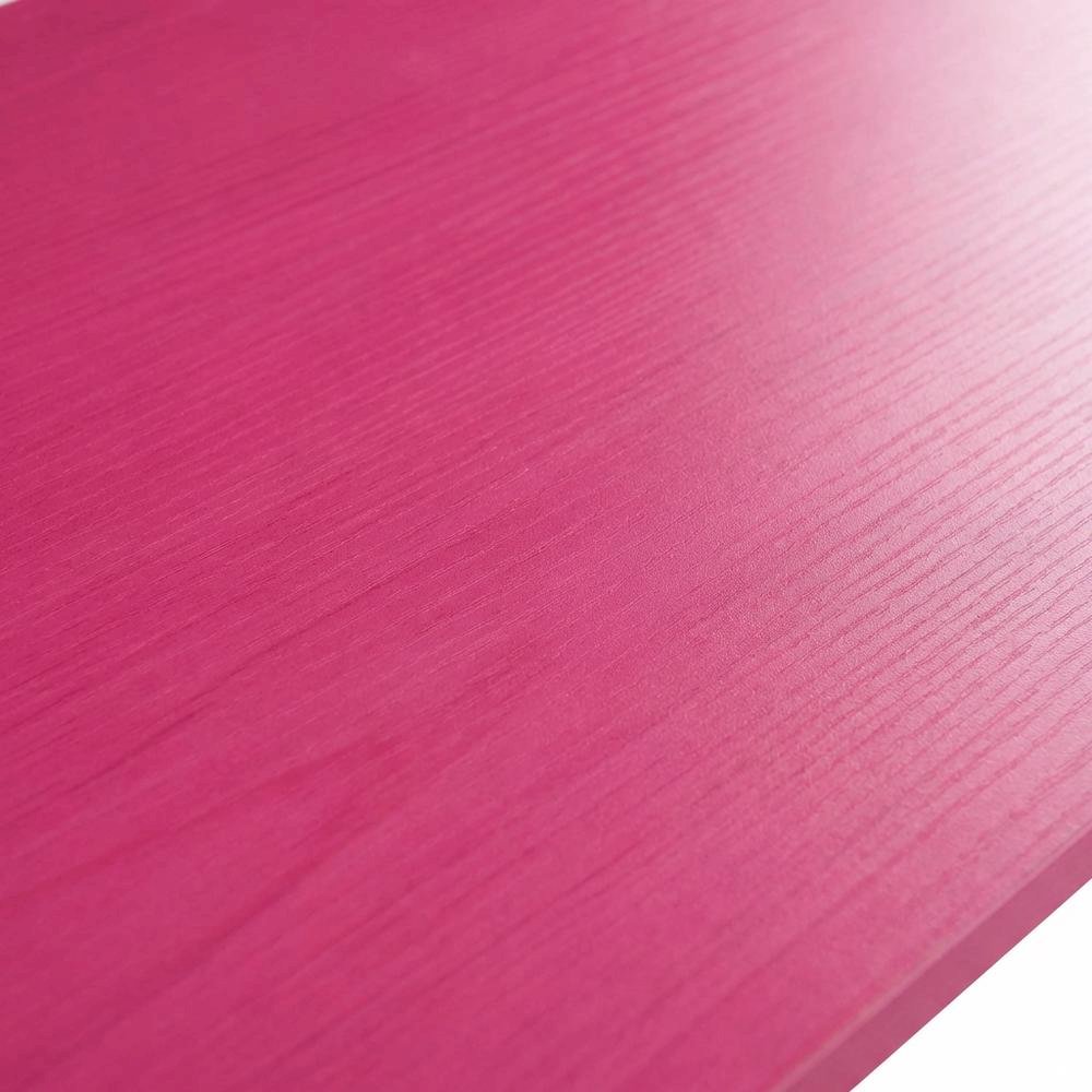 Pink Student Desk With Built-In Charging Station For Home Or School Use