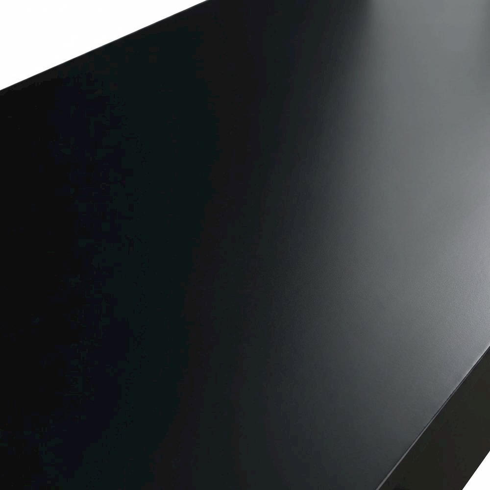 Black 42-Inch Office Desk With Built-In Charging Station And Mdf Construction