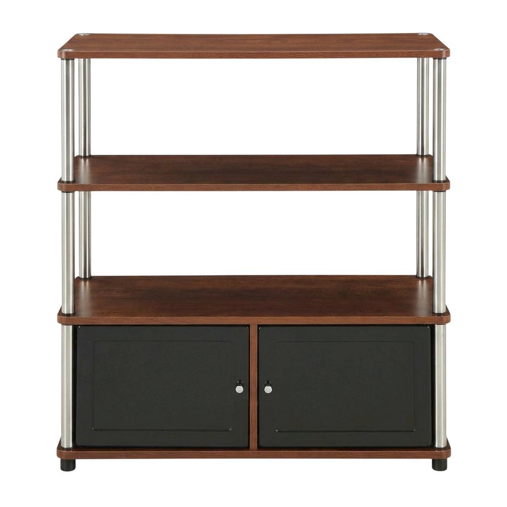 TV stand in contemporary wood finish with spacious storage