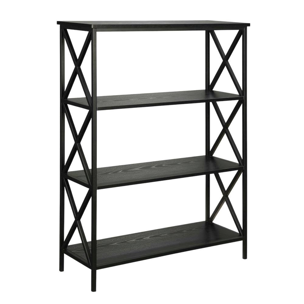 Steel 4-Tier Bookcase with Powder Coated Finish for Durable Storage