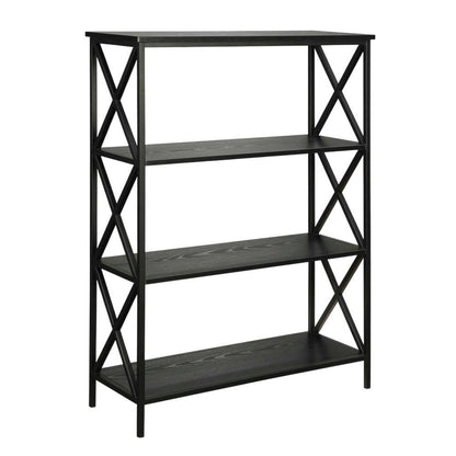 Steel 4-Tier Bookcase with Powder Coated Finish for Durable Storage