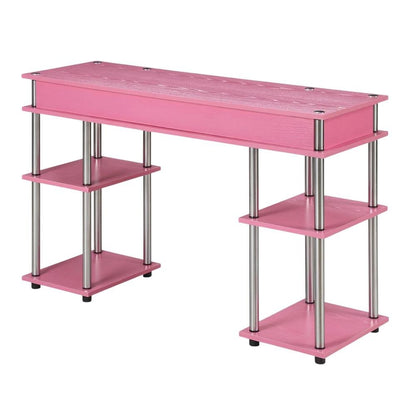 Laminated Student Desk, Steel Poles, Plastic Elements Suitable For Home Office