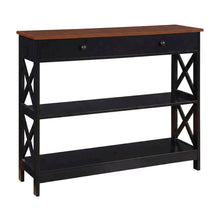 Wooden 1-Drawer Console Table with Shelves and Modern Design