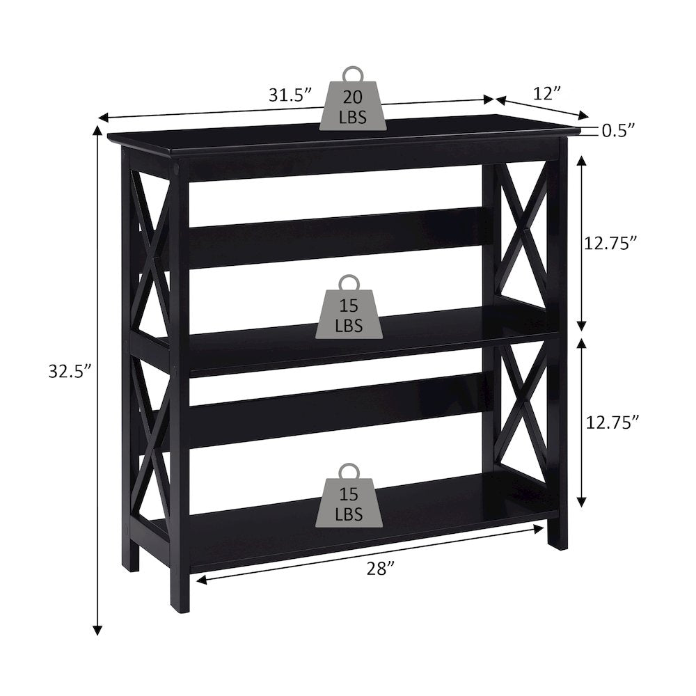 Oxford 3 Tier Bookcase