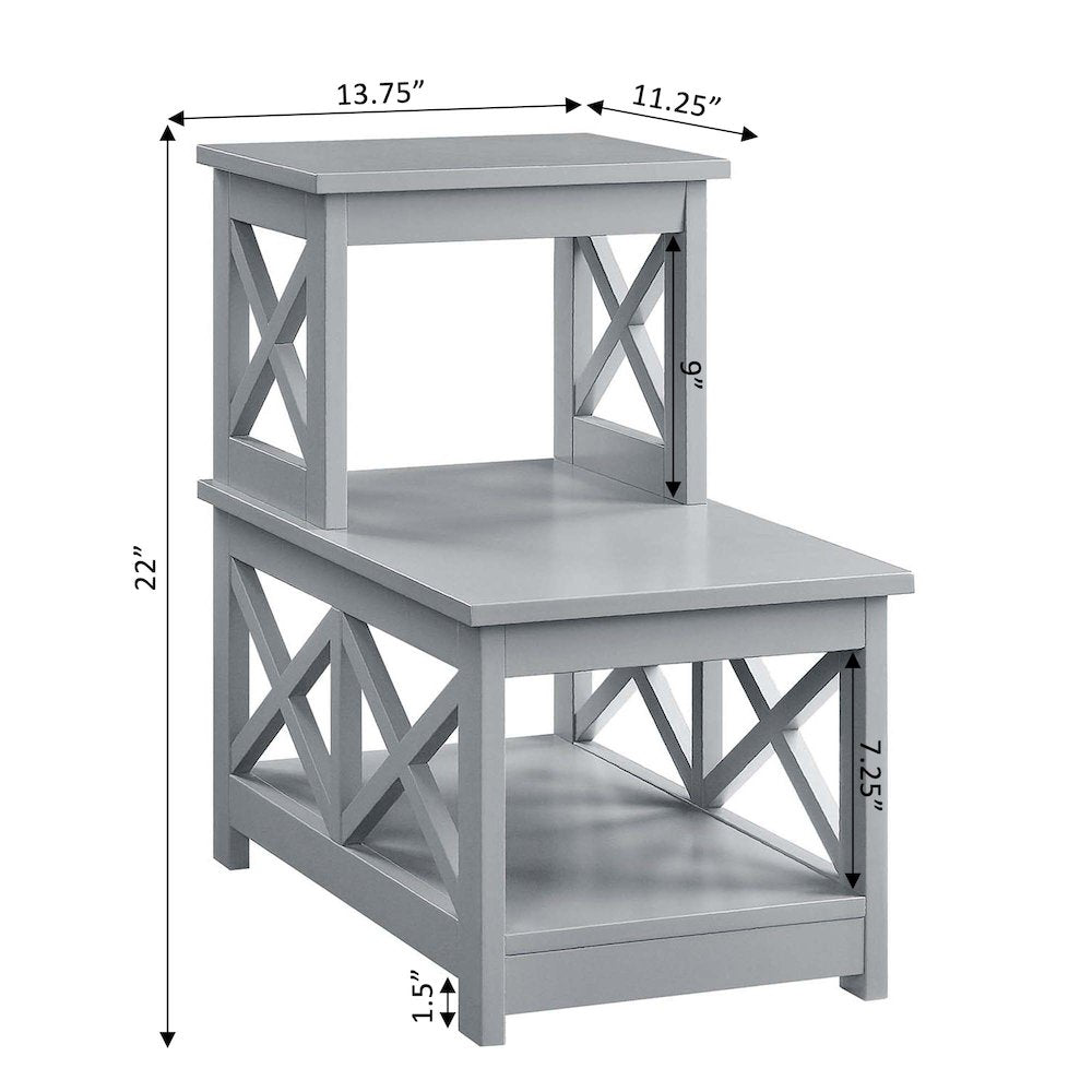 Oxford 2 Step Chairside End Table
