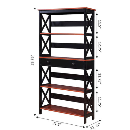 Oxford 5 Tier Bookcase with Drawer
