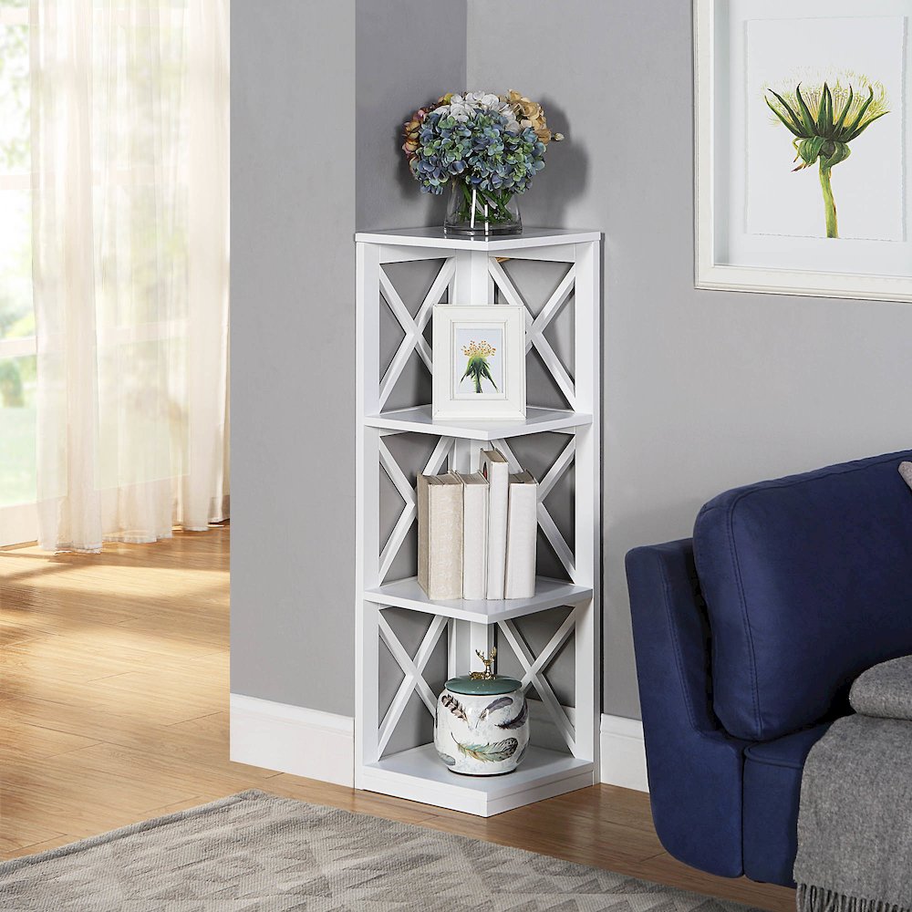 Oxford 3 Tier Corner Bookcase