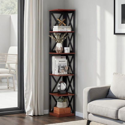 Oxford 5 Tier Corner Bookcase