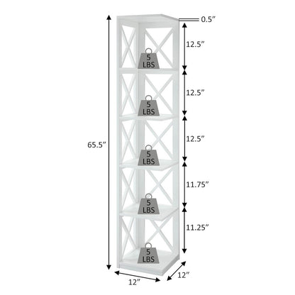 Oxford 5 Tier Corner Bookcase