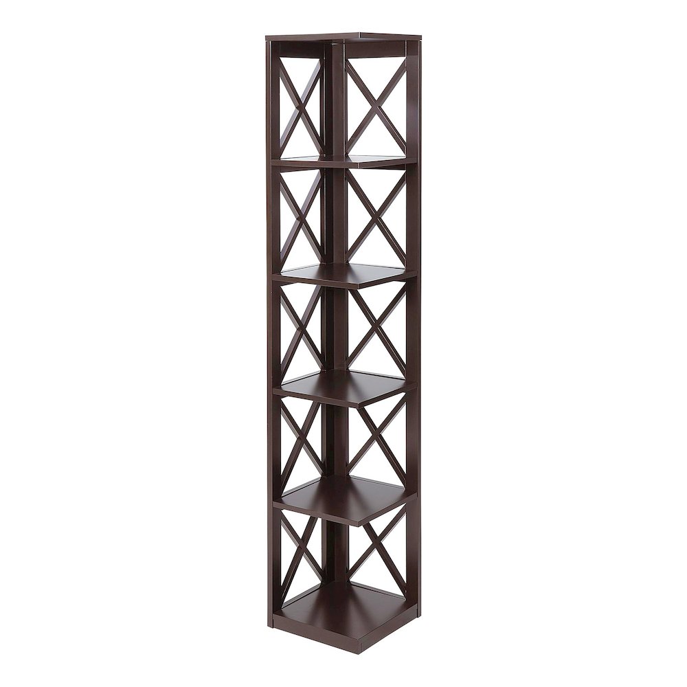 Oxford 5 Tier Corner Bookcase