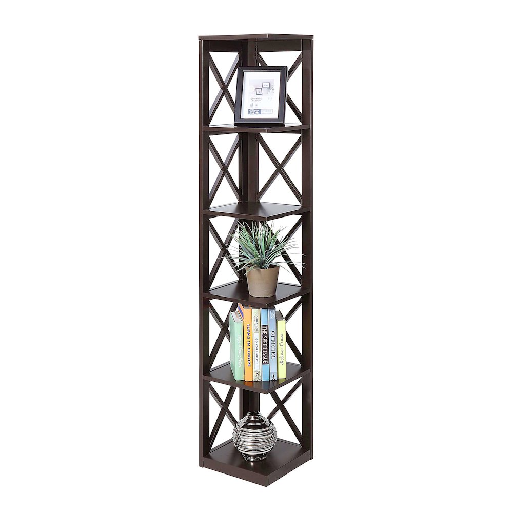 Oxford 5 Tier Corner Bookcase