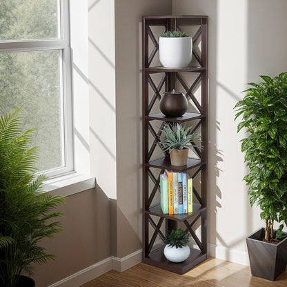 Oxford 5 Tier Corner Bookcase