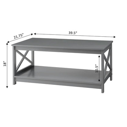 Oxford Coffee Table with Shelf