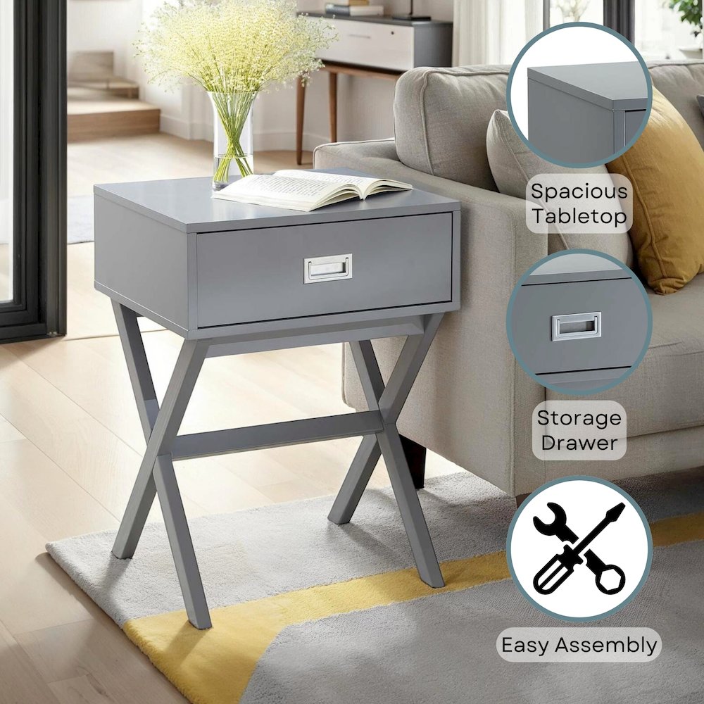 Designs2Go Landon 1 Drawer End Table