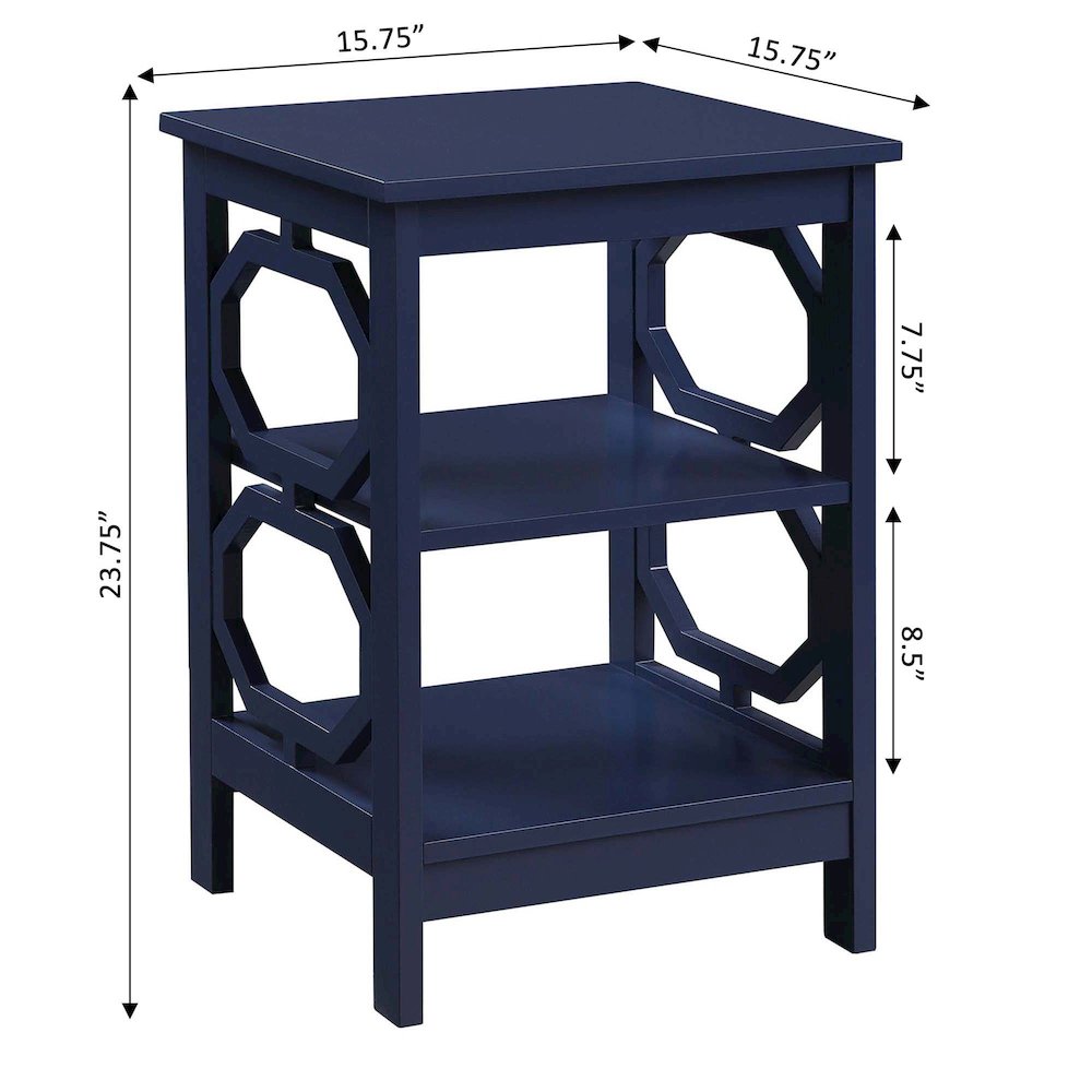 Omega End Table, Cobalt Blue