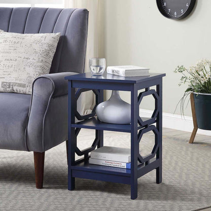 Omega End Table, Cobalt Blue