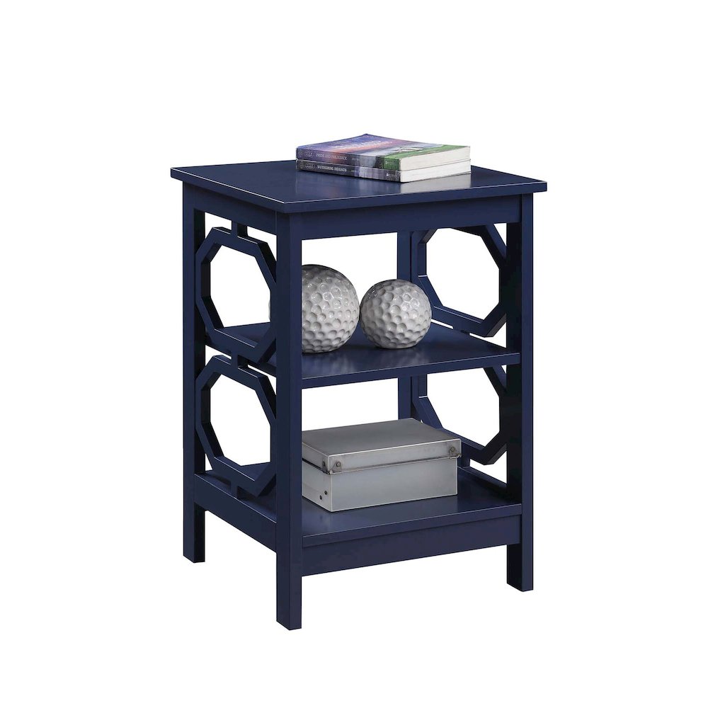 Omega End Table, Cobalt Blue
