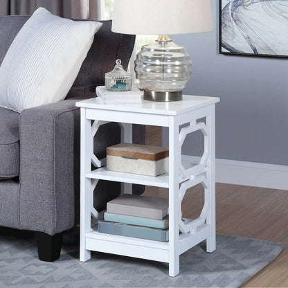 Omega End Table with Shelves