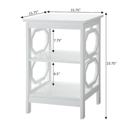 Omega End Table with Shelves