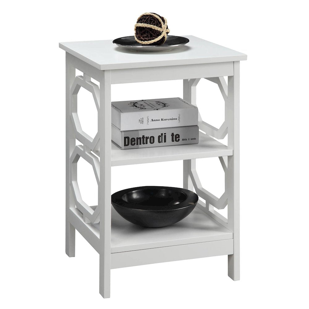 Omega End Table with Shelves
