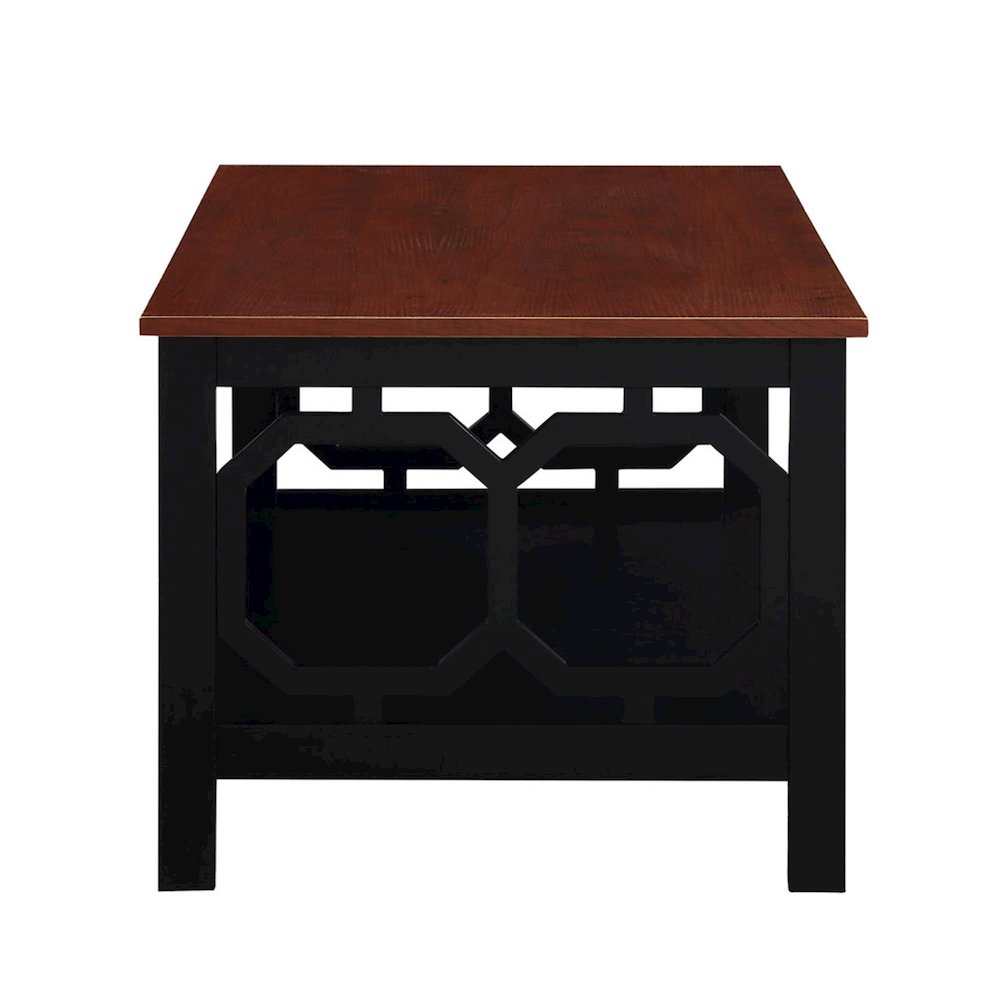 Omega Coffee Table with Shelf Cherry/Black