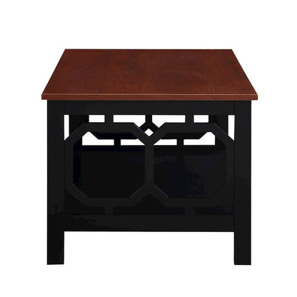 Omega Coffee Table with Shelf Cherry/Black