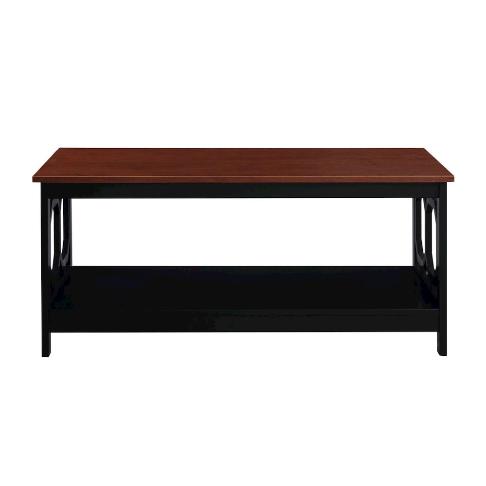 Omega Coffee Table with Shelf Cherry/Black