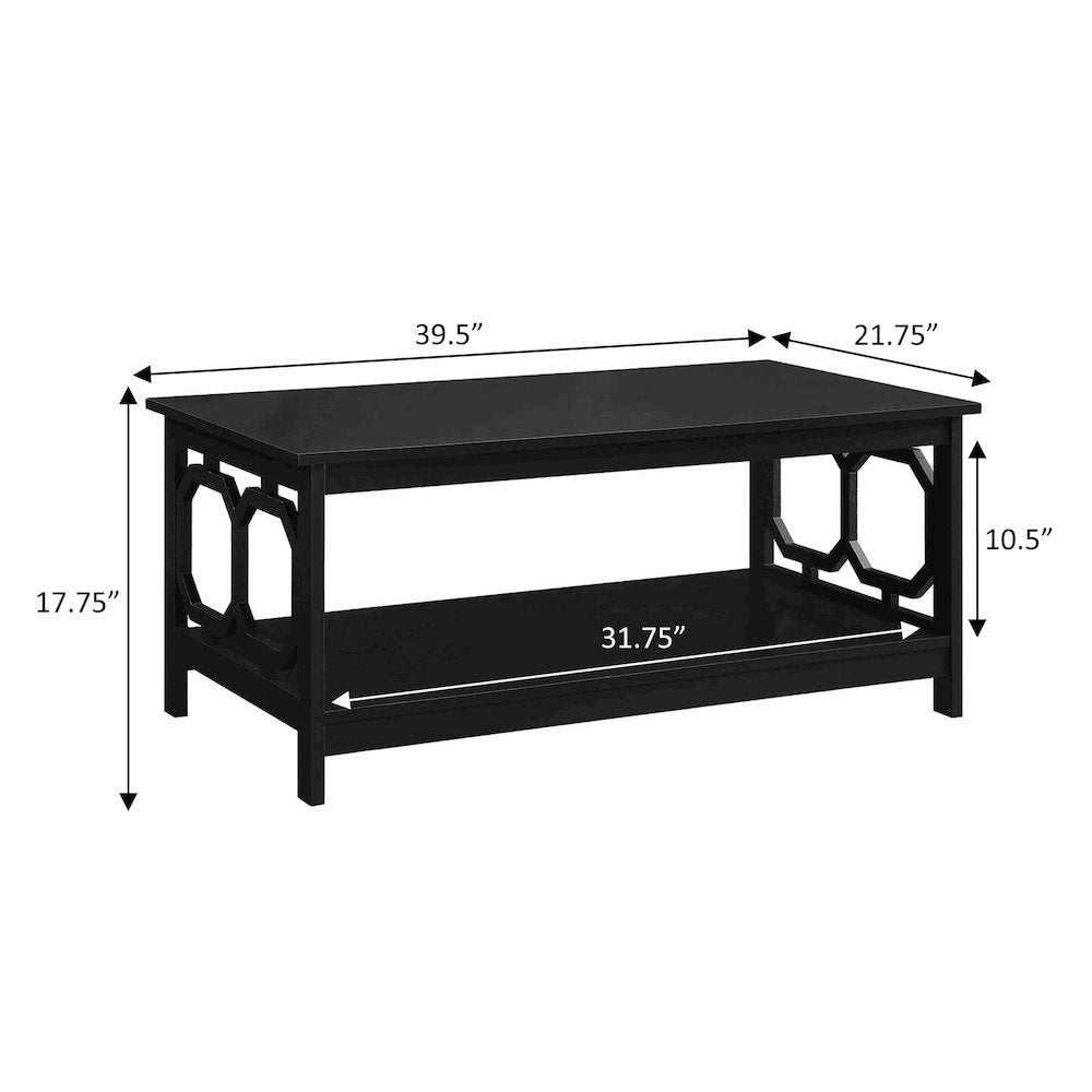 Omega Coffee Table with Shelf Espresso