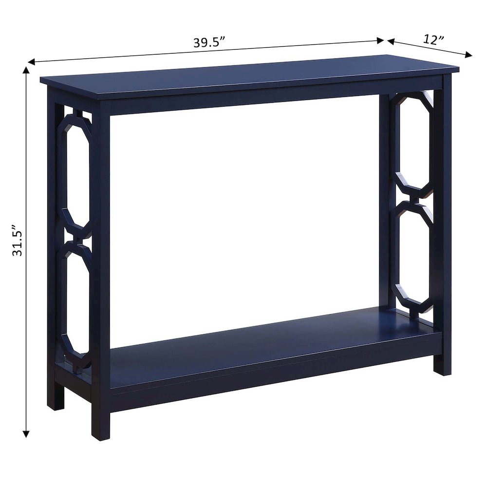 Omega Console Table, Cobalt Blue
