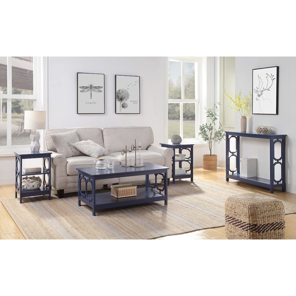 Omega Console Table, Cobalt Blue