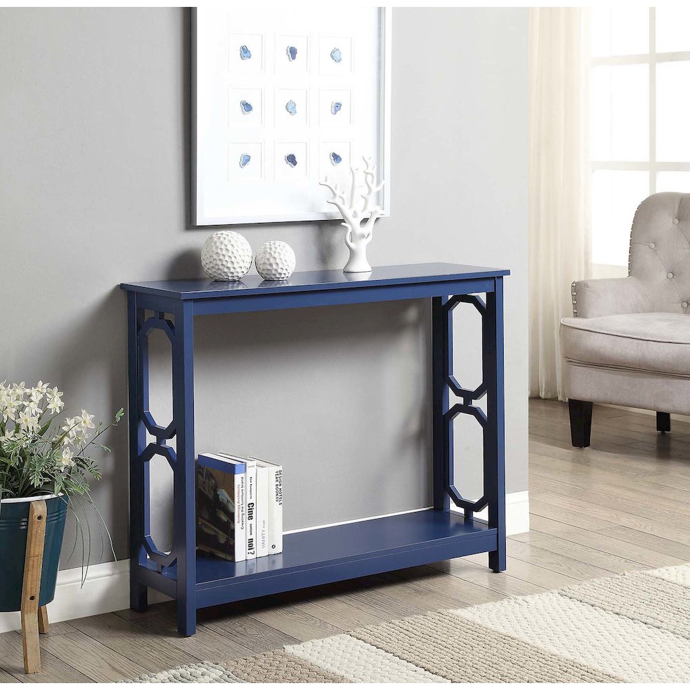 Omega Console Table, Cobalt Blue