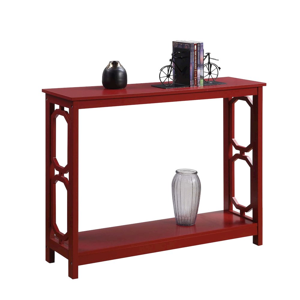 Omega Console Table, Cranberry Red