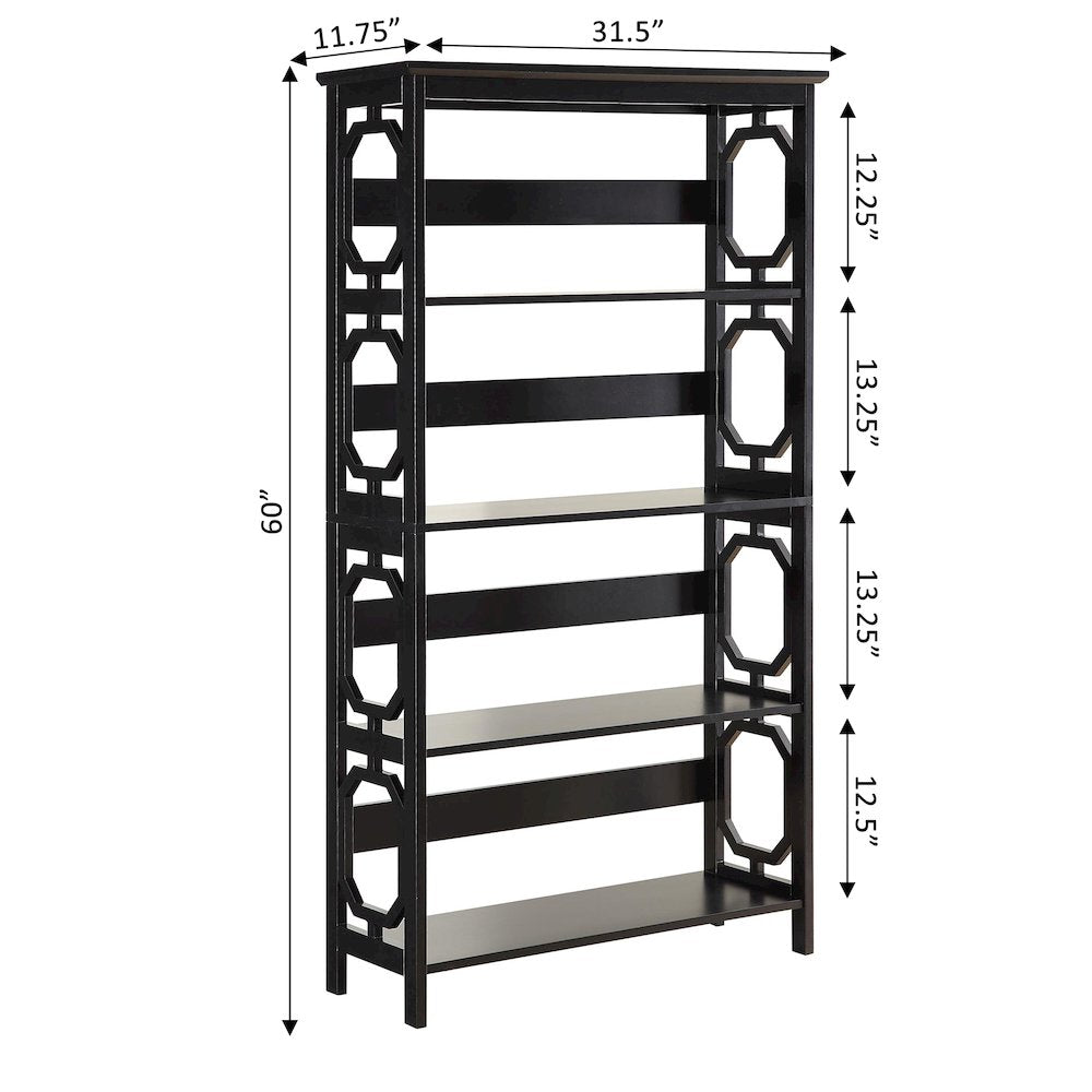Omega 5 Tier Bookcase